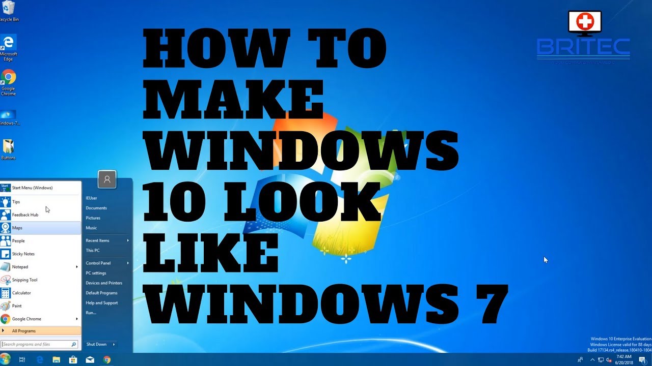 How To Make Windows 10 Look Like Windows 7