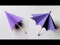 How to make a paper Umbrella that open and close / Very Easy / Art and craft