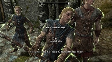 Secret dialog scene if u use Emperors voice on Stormcloaks in Helgen