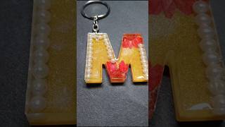Alphabet " M " Resin keychain 💝👌 #shorts  #youtubeshorts  #resinkeychain