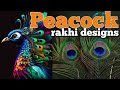 Peacock rakhi II/ Peacock rakhi designs / Peacock rakhi making/ Rakhi making Peacock/mor wali rakhi