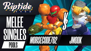 Morsecode762 (Samus) vs Jmook (Sheik) - Riptide 2024 - Melee Singles - R2 Pools