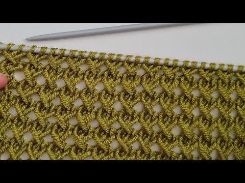 Mevsimlik kolay iki şiş örgü modeli anlatımı ✅️ knitting crochet