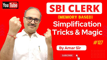 SBI Clerk | Simplification Questions (Memory Based) Amar Sir