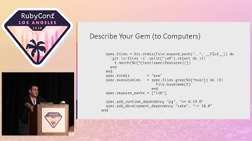 RubyConf 2018 - The Anatomy of a Ruby Gem: Going From Zero to Sharing Code by Tony Drake