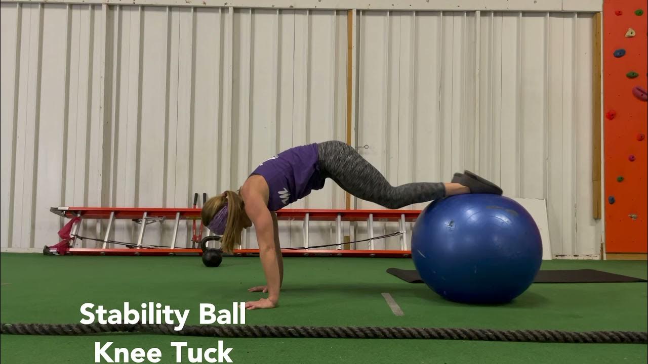 Stability Ball Knee Tuck YouTube
