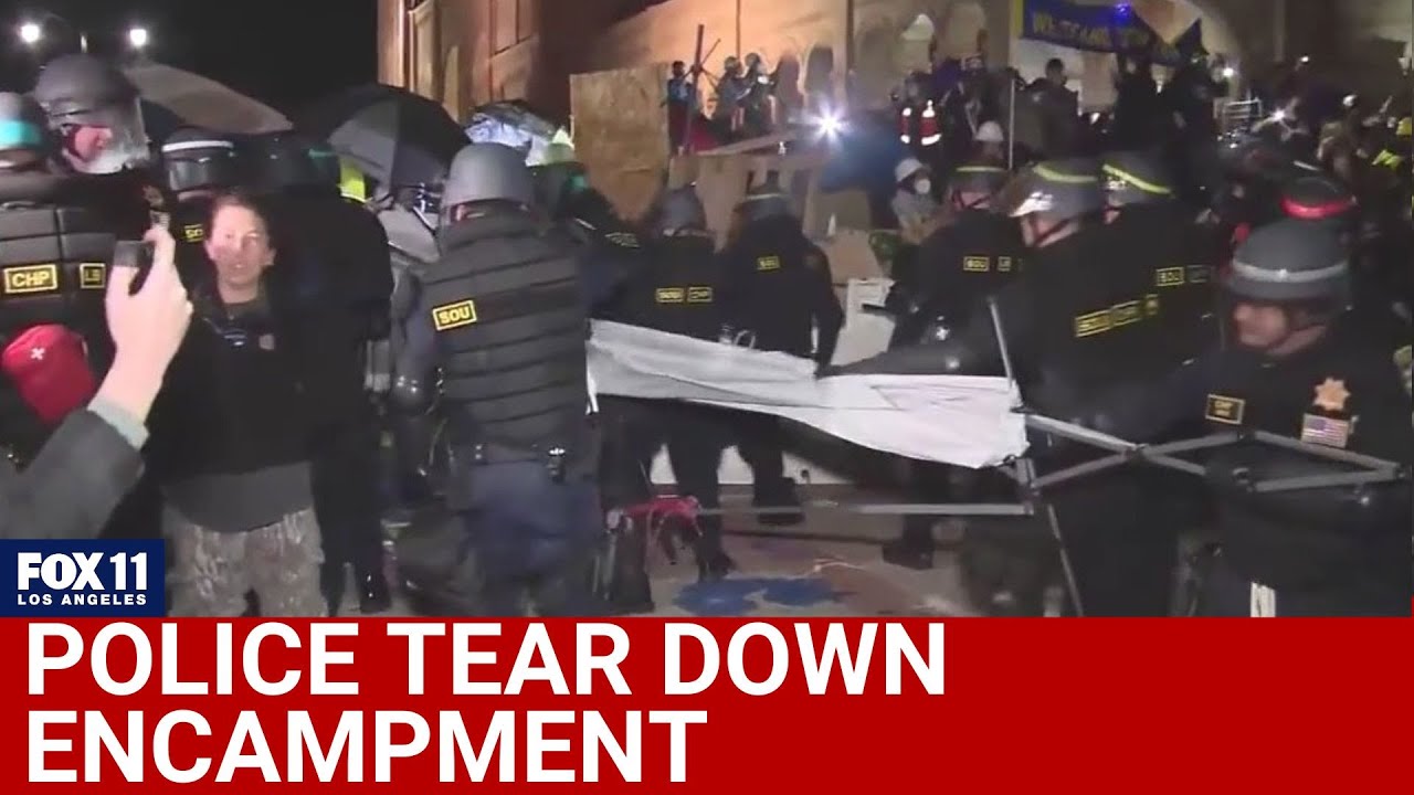 Move Member Riot UCLA protests: Police in riot gear moving to break up pro-Palestine ...