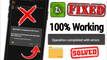 Como corrigir operação do Zarchiver concluída com erros