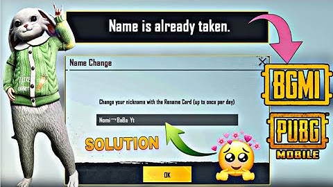 Name is already taken problem solution pubg mobile name not changing problem name is already taken