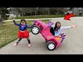 Deema and Sally Play Rescue Car Adventure Story