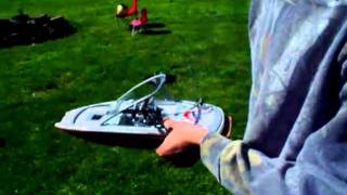 Destroying an RC boat with dynamite explosion 1