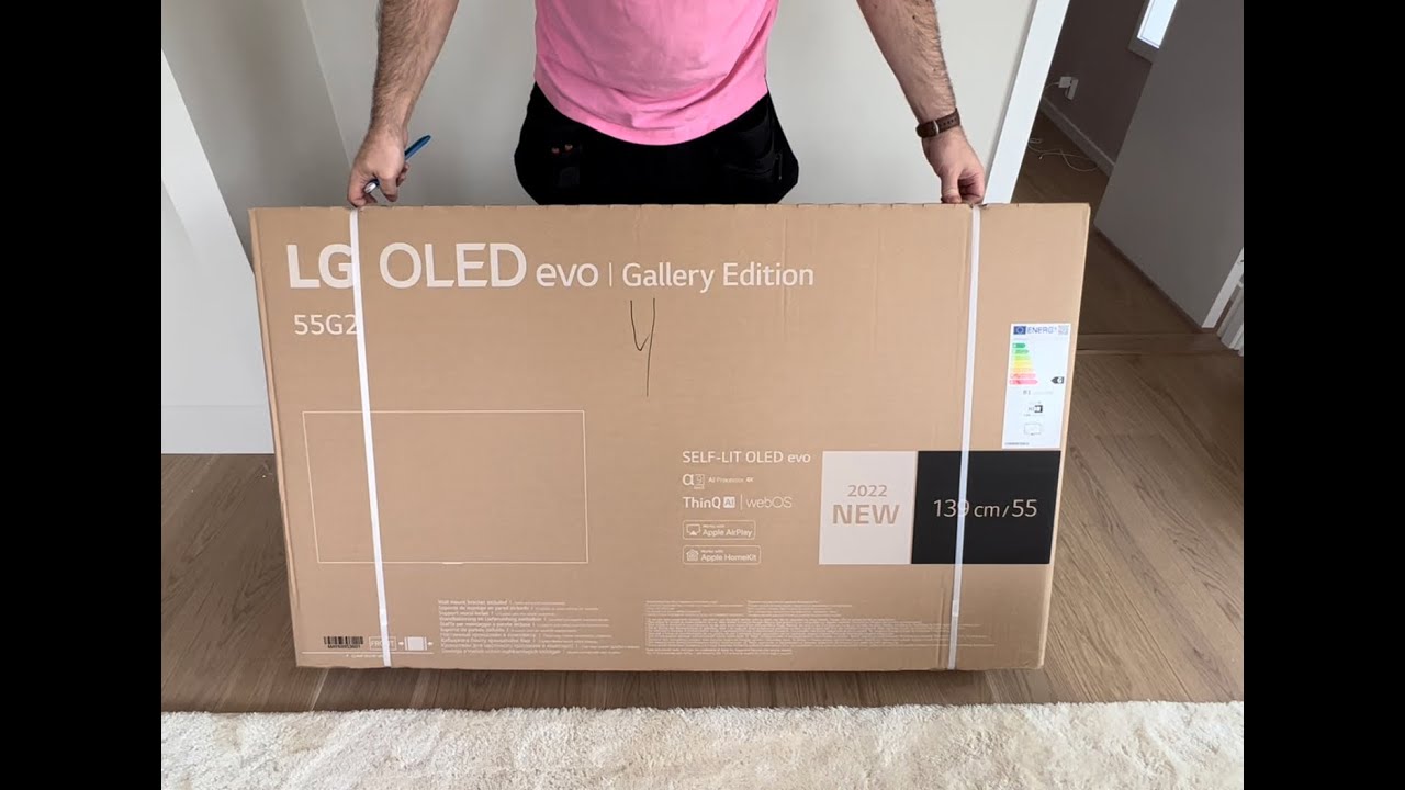 2022 LG OLED G2 55" unboxing and wall mounting YouTube