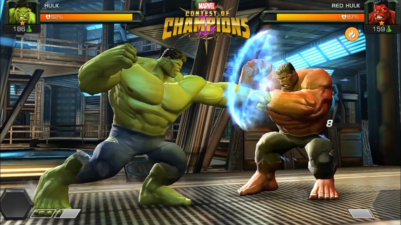 Hulk vs red Hulk | MARVEL CONTEST OF CHAMPIONS - YouTube