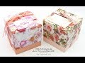 Stampin' Up! Beautiful Petal Promenade 4 x 4 Cube Lidded Box