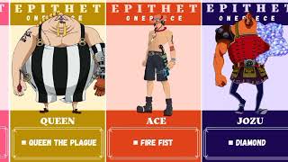 ONE PIECE : Character's Epithet | Title Attributed To One Piece Characters | Characters Nicknames