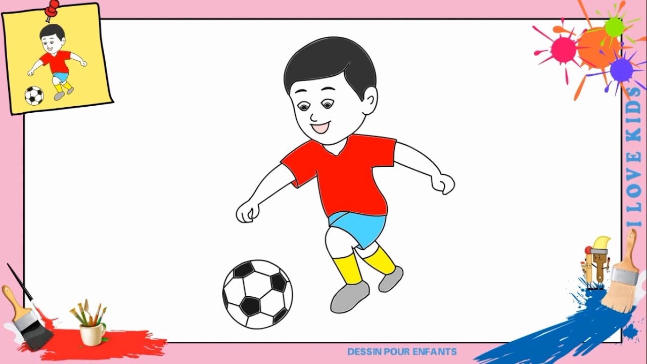 Comment dessiner un BALLON DE FOOT facile 