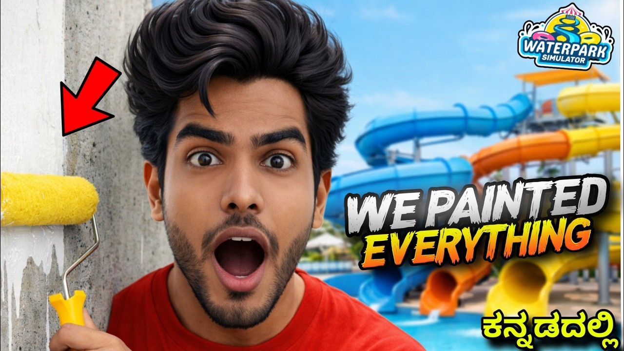 We *Painted* Our ENTIRE Waterpark… And It Looks INSANE! 🎨🌊Waterpark Simulator ಕನ್ನಡದಲ್ಲಿ Gameplay