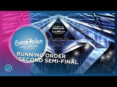 RUNNING ORDER: The Second Semi-Final of the 2019 Eurovision Song Contest
