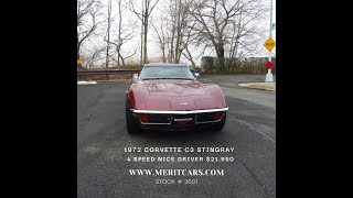 1972 Corvette Coupe 4 Speed Very Nice Driver $21,950