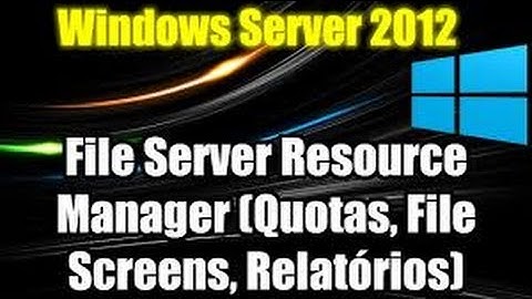 File Server Resource Manager 2012 r2