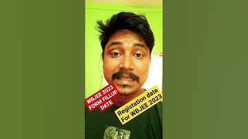 WBJEE 2023 REGISTRATION DATE | FORM FILLUP DATE | WBJEE 2023 |WBJEE