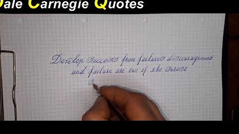 Handwriting Copperplate Calligraphy with normal pen 1.6MM /Dale Carnegie Quotes