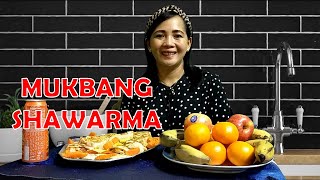 MUKBANG SHAWARMA I DELICIOUS FOOD MATCH WITH FRUITS I JEN'S HAPPY FARM