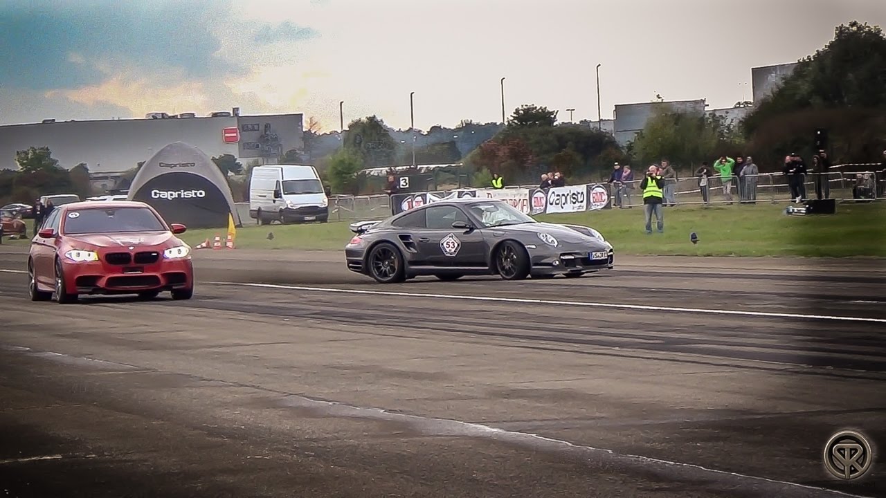 BMW M5 F10 VS Porsche 911 Turbo S - DRAG RACE FAIL! - YouTube