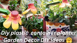 Waste container diy planter #plastic #planter #diy #terracegarden #green