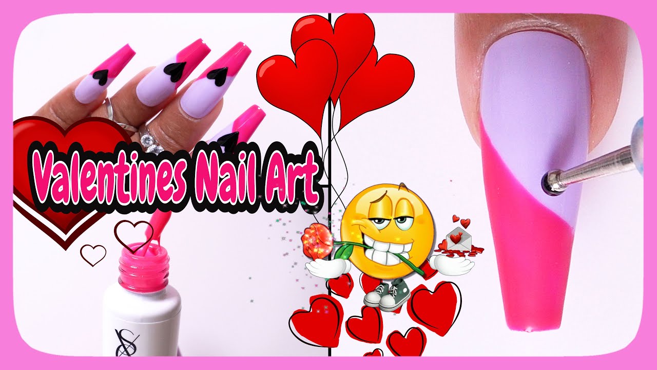 Valentine Nail Art 2023 How to draw a heart Dotting Tool Nail Art