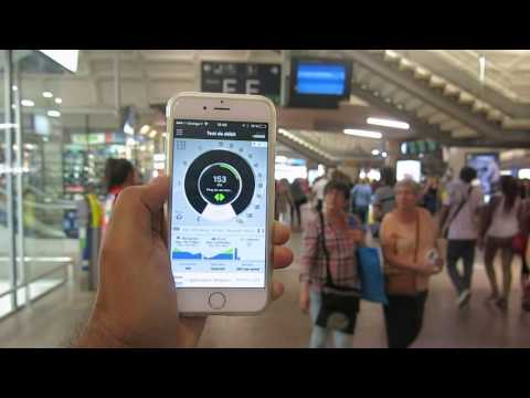 Test du Wi-Fi en Gare de Lyon-Part-Dieu avec l'application nPerf