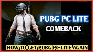 PUBG PC LITE COMEBACK ! HOW TO GET PUBG PC LITE AGAIN ! TRIZEN GAMING