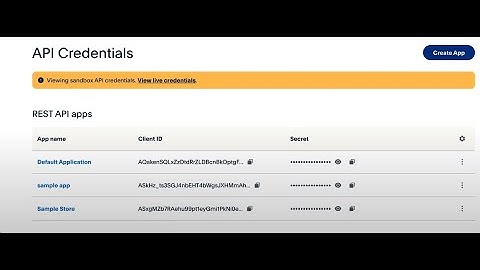 How to create PayPal REST API credentials