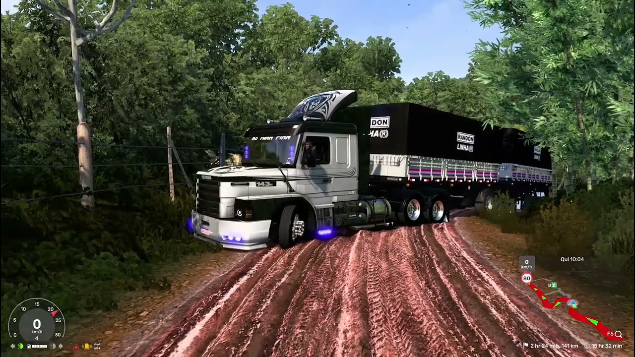 Ets2 1.58 scania 143H a bruta desfilando nos atoleiros