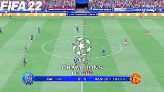 FIFA 22 | PSG vs Manchester United - Champions League - Full Gameplay