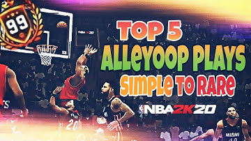 NBA2K20 MOBILE - Top 5 Lobs  Alleyoops Simple to Rare PLAYS