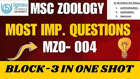🛑MZO-004✓MOST IMP. Q/A BLOCK-3🔥 IGNOU MSC ZOOLOGY #msczoology #ignou#Mzo-004 #importantquestions
