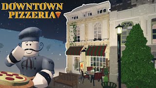 Bloxburg DOWNTOWN PIZZERIA Speedbuild! | Roblox Bloxburg Pizza Shop Speedbuild | 4K