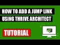 How to add a jump link or anchor link in Thrive architect themes