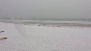 Nieve en la costa mediterránea de España