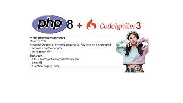 Severity 8192 Message Creation of dynamic property CI URI$config Eror Xampp  pHp v8 X Codeigniter 3