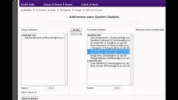 Setting up Moodle groups