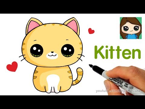 Video: How To Draw A Kitten