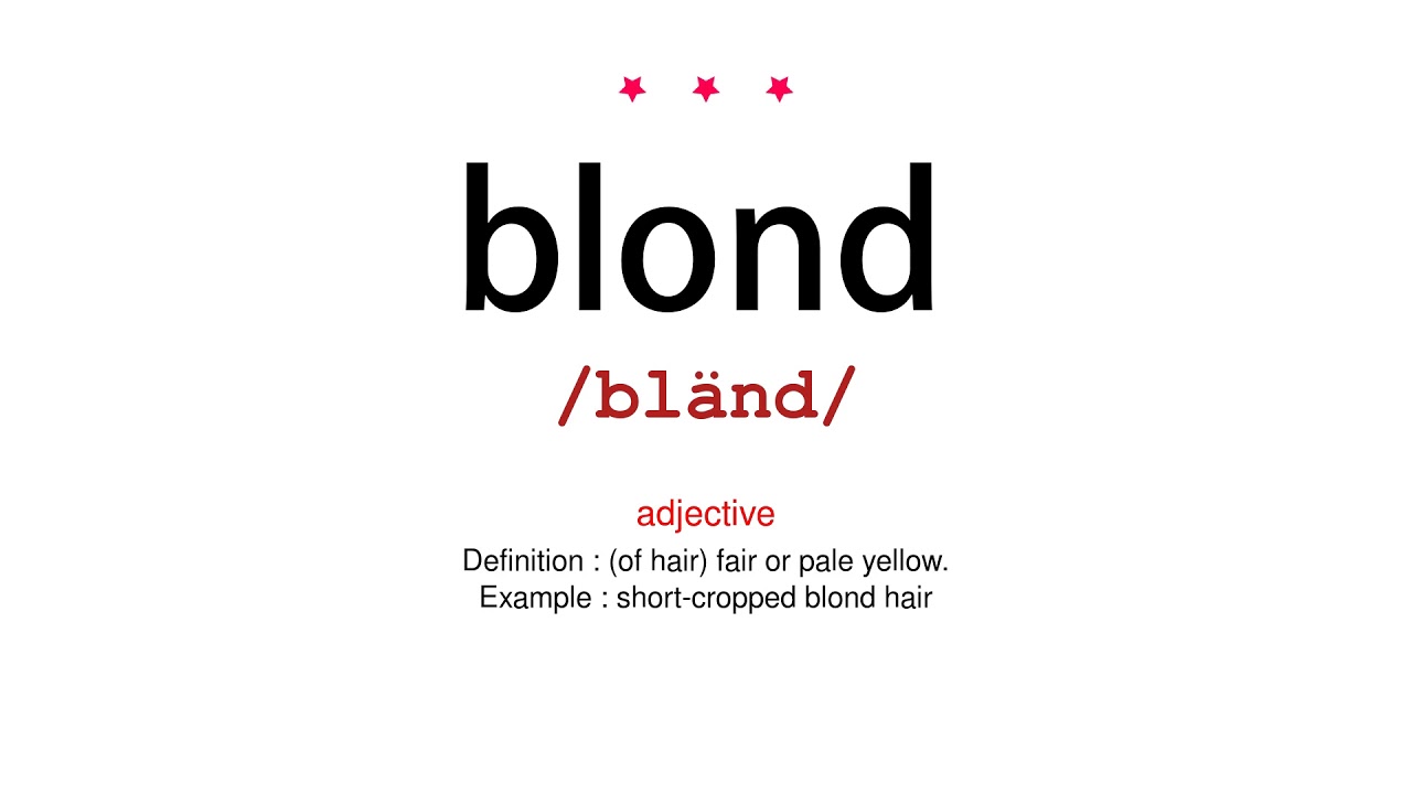 How to pronounce blond Vocab Today YouTube