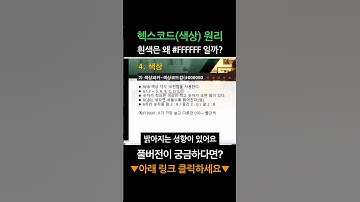 헥스코드 색상 원리