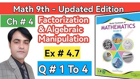 Exercise 4.7 Question 1 To 4  I Class 9 MathsI  National Book Foundation II Federal Board #taleem