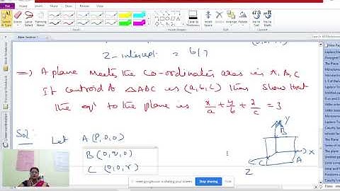 Plane - intercept form in Telugu