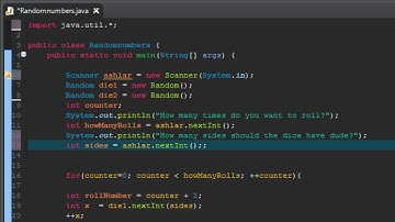 Beginner Java Tutorial - Random Number Generator - Part 6 (Dice Roll Program- Adding User Input)