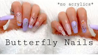 DIY Easy At Home Nails *NO ACRYLIC* / كيفية تركيب اظافر اصطناعية سهلة وا ‏سريعة جداً