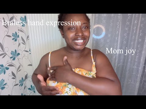 Braless hand expression +hand demonstration massage